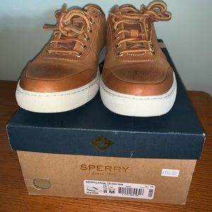 Sperry Gold Cup Sport Causal Tan Leather Shoe Sz 8